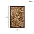 Natural Wood Slice Mosaic Wall Decor Natural Wood