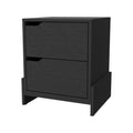 Ralston 2 Drawer Nightstand In Black Black Engineered Wood