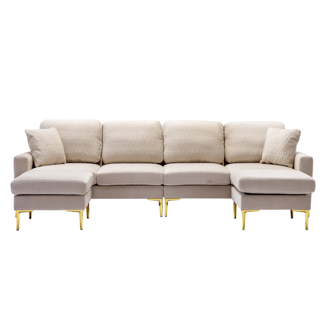 Untied We Win Accent Sofa Living Room Sofa Sectional Sofa Beige Velvet