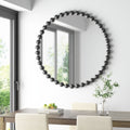 Beaded Round Wall Mirror 36