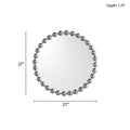 Beaded Round Wall Mirror 27