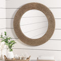 Natural Jute Rope Round Wall Mirror 26