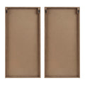 Two Tone 2 Piece Wood Panel Wall Decor Set Dark Brown Mdf