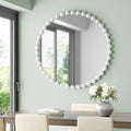 Beaded Round Wall Mirror 36