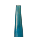 Blue And Bronze Decorative Glass Vases 3 Piece Set Blue Metal Glass