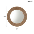 Natural Jute Rope Round Wall Mirror 26