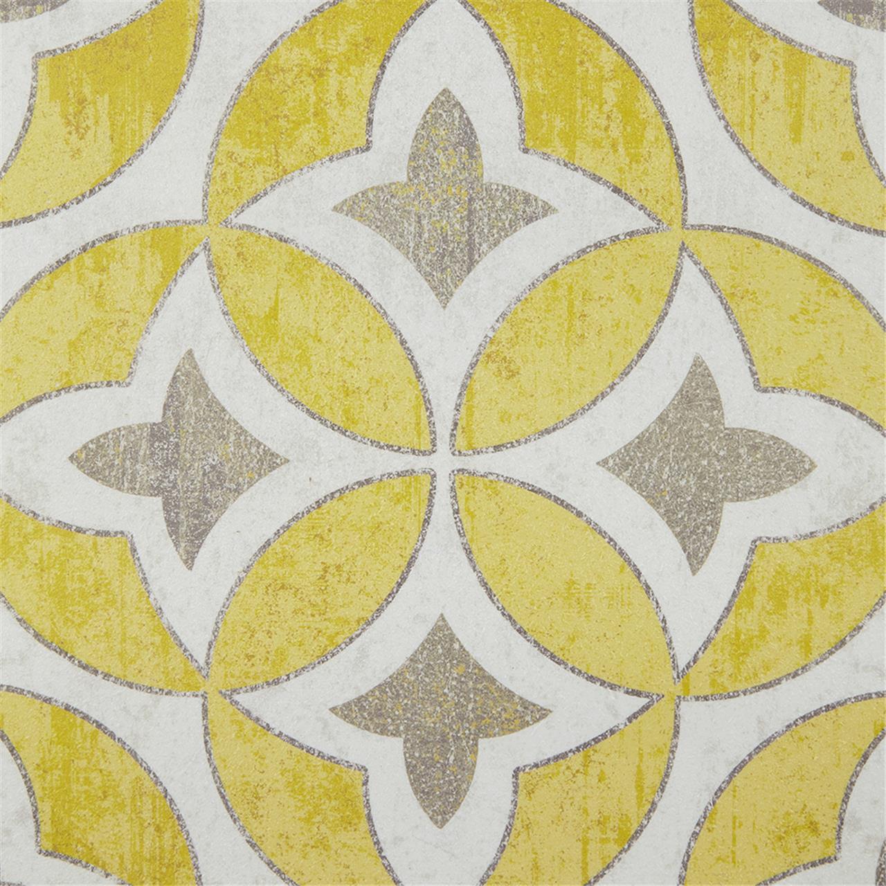 Distressed Yellow Medallion 3 Piece Wall Decor Set Yellow Mdf