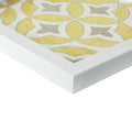 Distressed Yellow Medallion 3 Piece Wall Decor Set Yellow Mdf