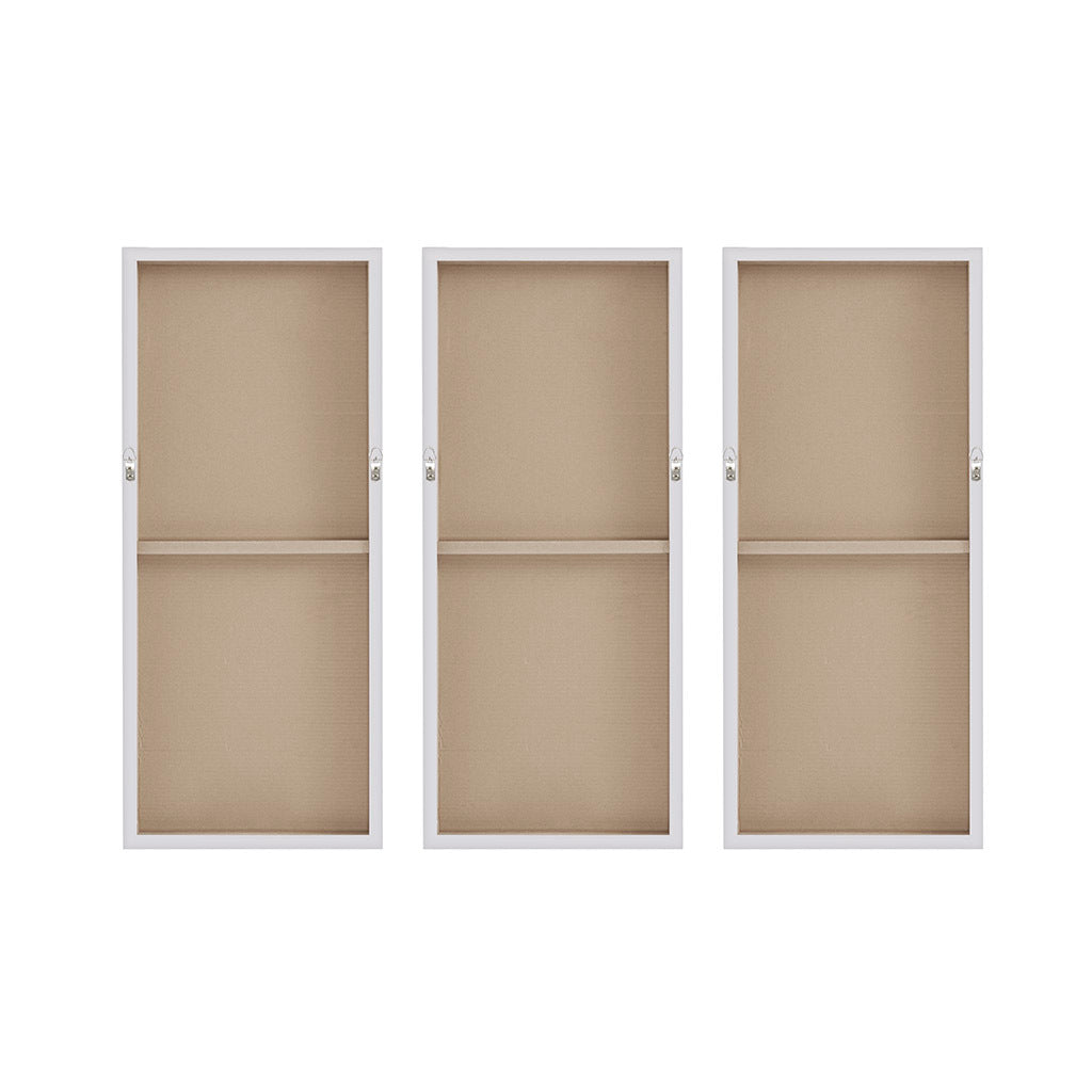 Gold Foil Abstract 3 Piece Canvas Wall Art Set Taupe Mdf