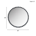 Beaded Round Wall Mirror 36