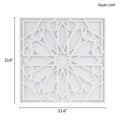 White Medallion Wood Wall Decor White Mdf