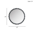 Beaded Round Wall Mirror 27