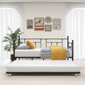 Metal Daybed Frame Twin Size Platform With Trundleno Box Spring Needed Black Box Spring Not Required Twin Black Metal Bedroom Metal