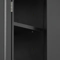 Sleek And Modern Shoe Cabinet With Adjustable Shelves, Minimalist Shoe Storage Organizer With Sturdy Top Surface, Space Saving Design Side Board For Various Sizes Of Items, Black Square 3 4 Spaces Black Primary Living Space Shelves Included Particle