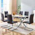 Large Modern Minimalist Rectangular Dining Table Suitable For 6 8 People, Equipped With A 0.39 