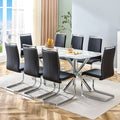 Large Modern Minimalist Rectangular Dining Table Suitable For 6 8 People, Equipped With A 0.39 