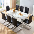 Large Modern Minimalist Rectangular Dining Table Suitable For 6 8 People, Equipped With A 0.39 