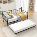 Metal Daybed Frame Twin Size Platform With Trundleno Box Spring Needed Black Box Spring Not Required Twin Black Metal Bedroom Metal