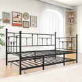 Metal Daybed Frame Twin Size Platform With Trundleno Box Spring Needed Black Box Spring Not Required Twin Black Metal Bedroom Metal