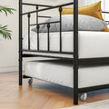 Metal Daybed Frame Twin Size Platform With Trundleno Box Spring Needed Black Box Spring Not Required Twin Black Metal Bedroom Metal