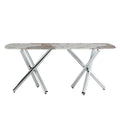 Large Modern Minimalist Rectangular Dining Table Suitable For 6 8 People, Equipped With A 0.39 