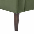 Mid Century Modern Chesterfieldseat Couch, Comfortable Upholstered Sofa With Velvet Fabric And Wooden Frame And Wood Legs For Living Room Bed Room Office Green 2 Seats Green Brown Wood Soft Velvet 2 Seat