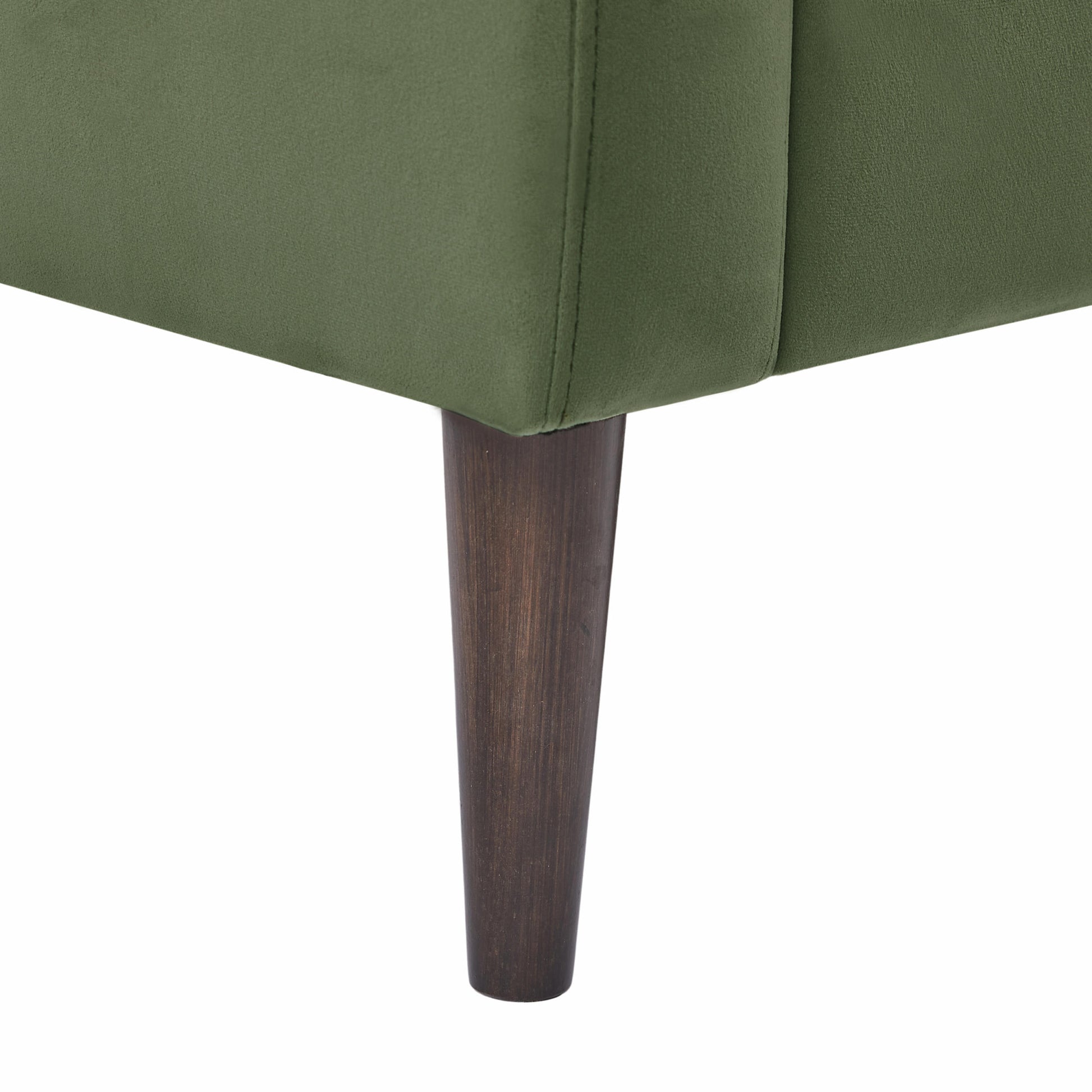 Mid Century Modern Chesterfieldseat Couch, Comfortable Upholstered Sofa With Velvet Fabric And Wooden Frame And Wood Legs For Living Room Bed Room Office Green 2 Seats Green Brown Wood Soft Velvet 2 Seat