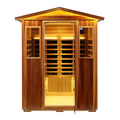 Four Person Far Infrared Outdoor Sauna B Natural Wood Solid Wood