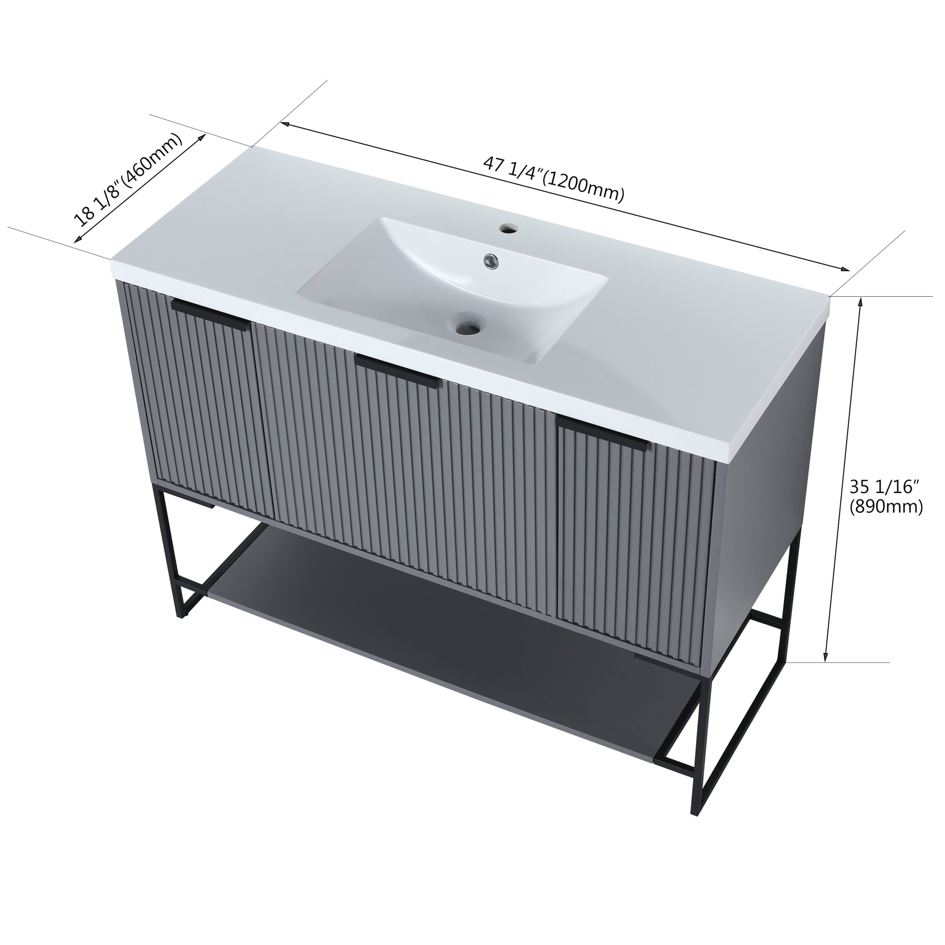 48 Inch Freestanding Bathroom Vanity With Resin 1-rock grey-2-bathroom-freestanding-plywood