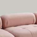 Ottoman For Modular Sofa Pink Foam