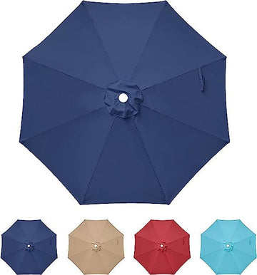 blue outdoor patio umbrella replacement canvas 9' Patio Umbrella Replacement Canopy Outdoor Table Market Yard Umbrell