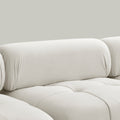 Ottoman For Modular Sofa Beige Foam