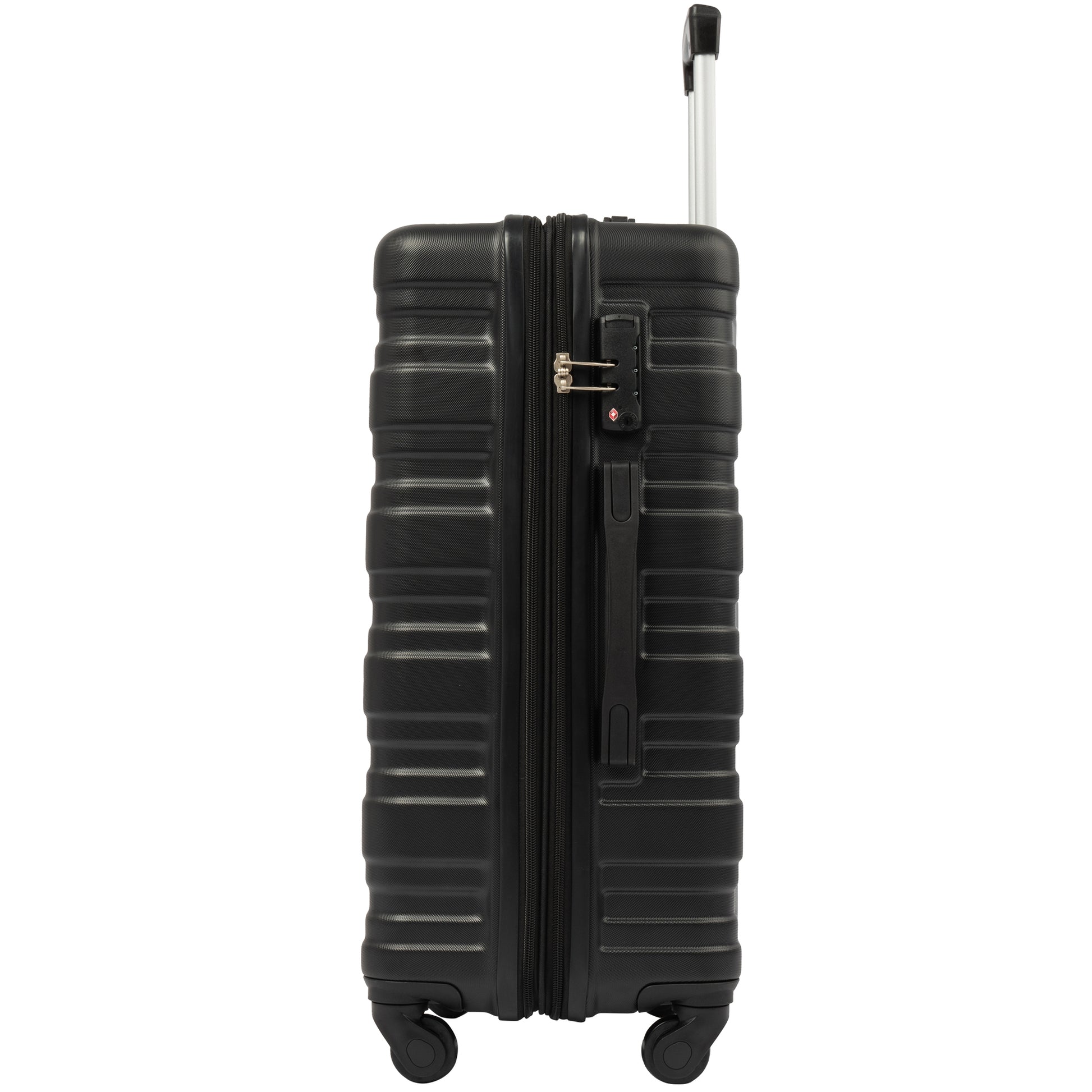 Luggage With Tsa Lock Spinner Wheels Hardside Expandable Luggage Travel Suitcase Check In Luggage Abs 24" Black Abs