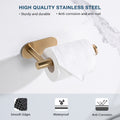 Toilet Paper Holder Self Adhesive, Stainless Steel Rustproof Adhesive Toilet Roll Holder No Drilling Brushed Gold Stainless Steel