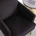 Reading Armchair Living Room Comfy Accent Chairs, Bedroom Chairs For Office Bedroom With Arm Rest, Lounge Chair For Office And Study Black Velvet