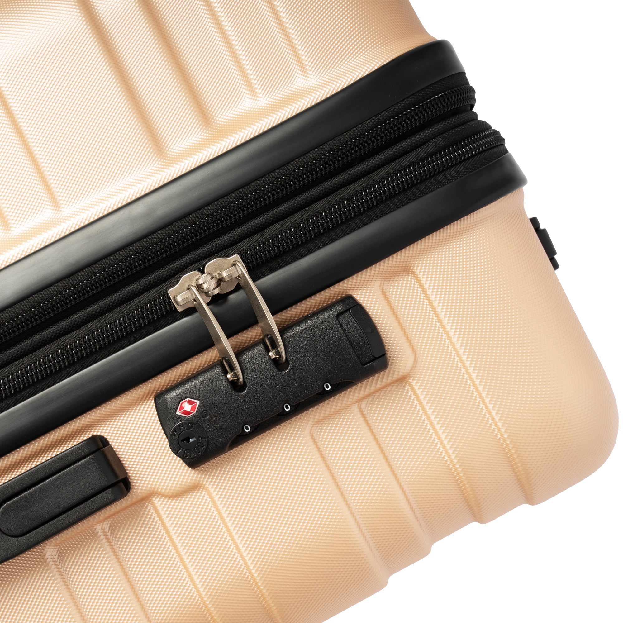 Merax Luggage with TSA Lock Spinner Wheels Hardside rose gold-abs