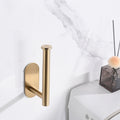 Toilet Paper Holder Self Adhesive, Stainless Steel Rustproof Adhesive Toilet Roll Holder No Drilling Brushed Gold Stainless Steel