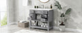 36'' Bathroom Vanity With Top Sink, Modern Bathroom Storage Cabinet With 2 Soft Closing Doors And 6 Drawers, Single Sink Bathroom Vanity 4 Grey 2 1 Soft Close Doors Freestanding Mdf Painted