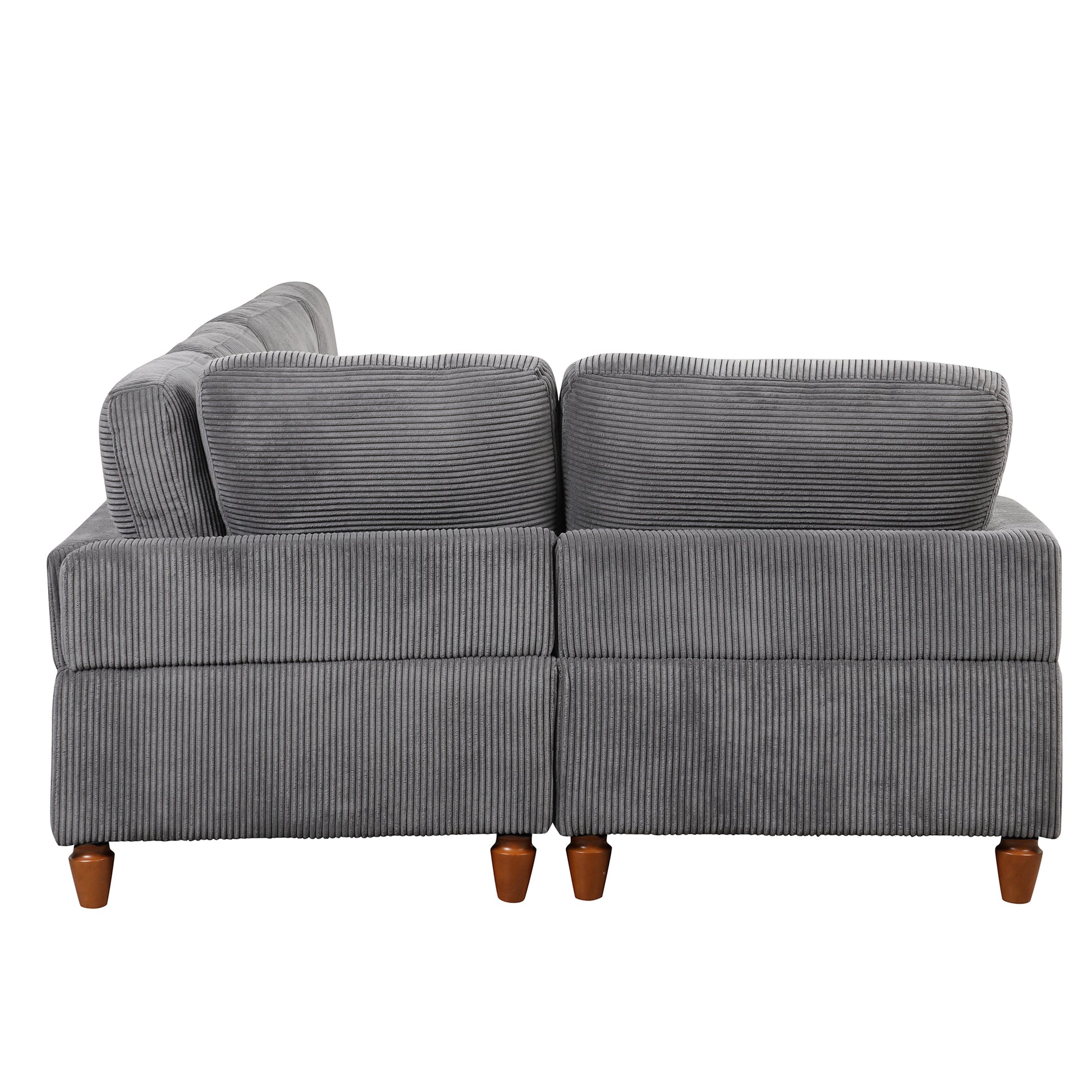 Modular Sectional Sofa With Ottoman L Shaped Corner Sectional For Living Room, Office, Spacious Space Same Sku: Wy000336Aae Gray Polyester Wood Primary Living Space Polyester 6 Seat