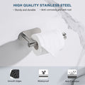 Toilet Paper Holder Self Adhesive, Stainless Steel Rustproof Adhesive Toilet Roll Holder No Drilling Brushed Nickel Stainless Steel