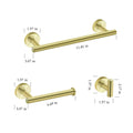 3 Piece Bathroom Hardware Set Brushed Gold Stainless Steel