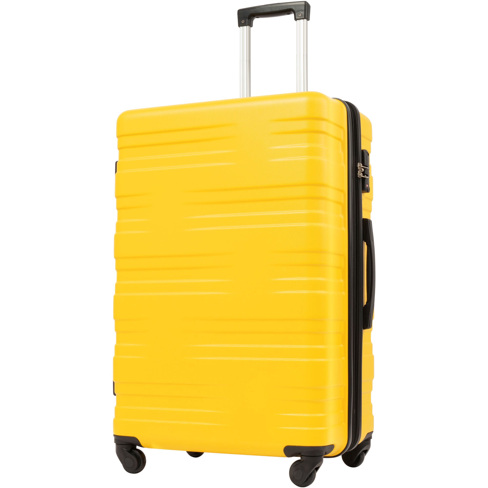 Luggage With Tsa Lock Spinner Wheels Hardside Expandable Luggage Travel Suitcase Check In Luggage Abs 24" Yellow Abs