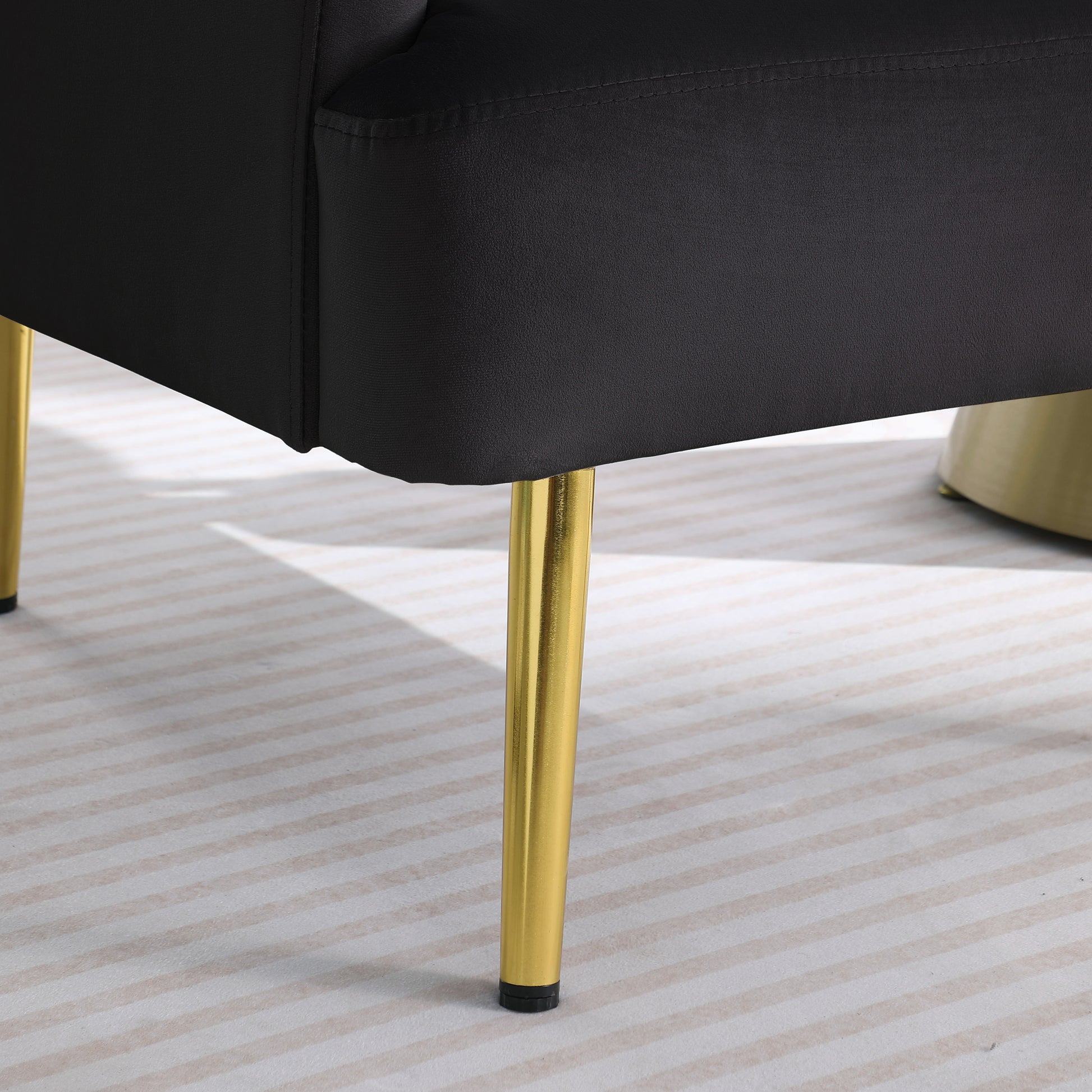 Reading Armchair Living Room Comfy Accent Chairs, Bedroom Chairs For Office Bedroom With Arm Rest, Lounge Chair For Office And Study Black Velvet