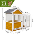 Large Outdoor Chicken Coop Wooden Chicken Coop, Duck Coop With Nest Box, Bird Cage, Rabbit Cage Waterproof Pvc Board Yellow Brown Gradient 80 Yellow Brown Solid Wood