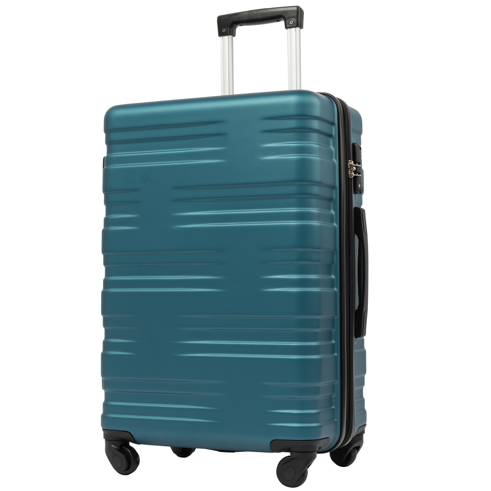 Merax Luggage with TSA Lock Spinner Wheels Hardside antique blue green-abs