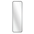 Black 47 x 14IN Door mirror black-modern-mdf+glass-aluminium alloy