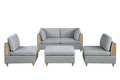 Modula Set 5Pc In Light Gray Light Gray Fabric