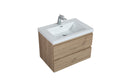 36'' Vanity Base Only, Wall Mounted Bathroom Vanity Only In Natural Wood, No Countertop Included Natural Wood Melamine