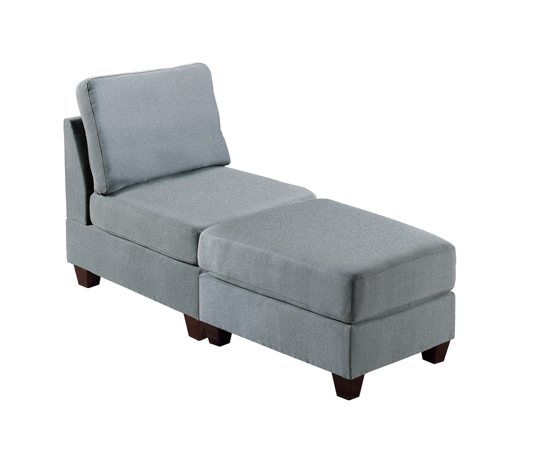 Modular Set 2Pc In Gray Gray Fabric