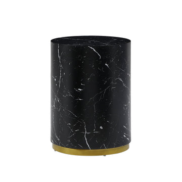 15.75Inch Round Sidetable For Living Room Fully Assembled Black Black Mdf